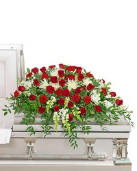 Serene Sanctuary Casket Spray -A local Pittsburgh florist for flowers in Pittsburgh. PA