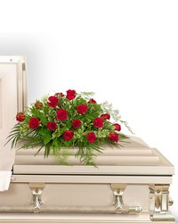 18 Red Roses Casket Spray -A local Pittsburgh florist for flowers in Pittsburgh. PA